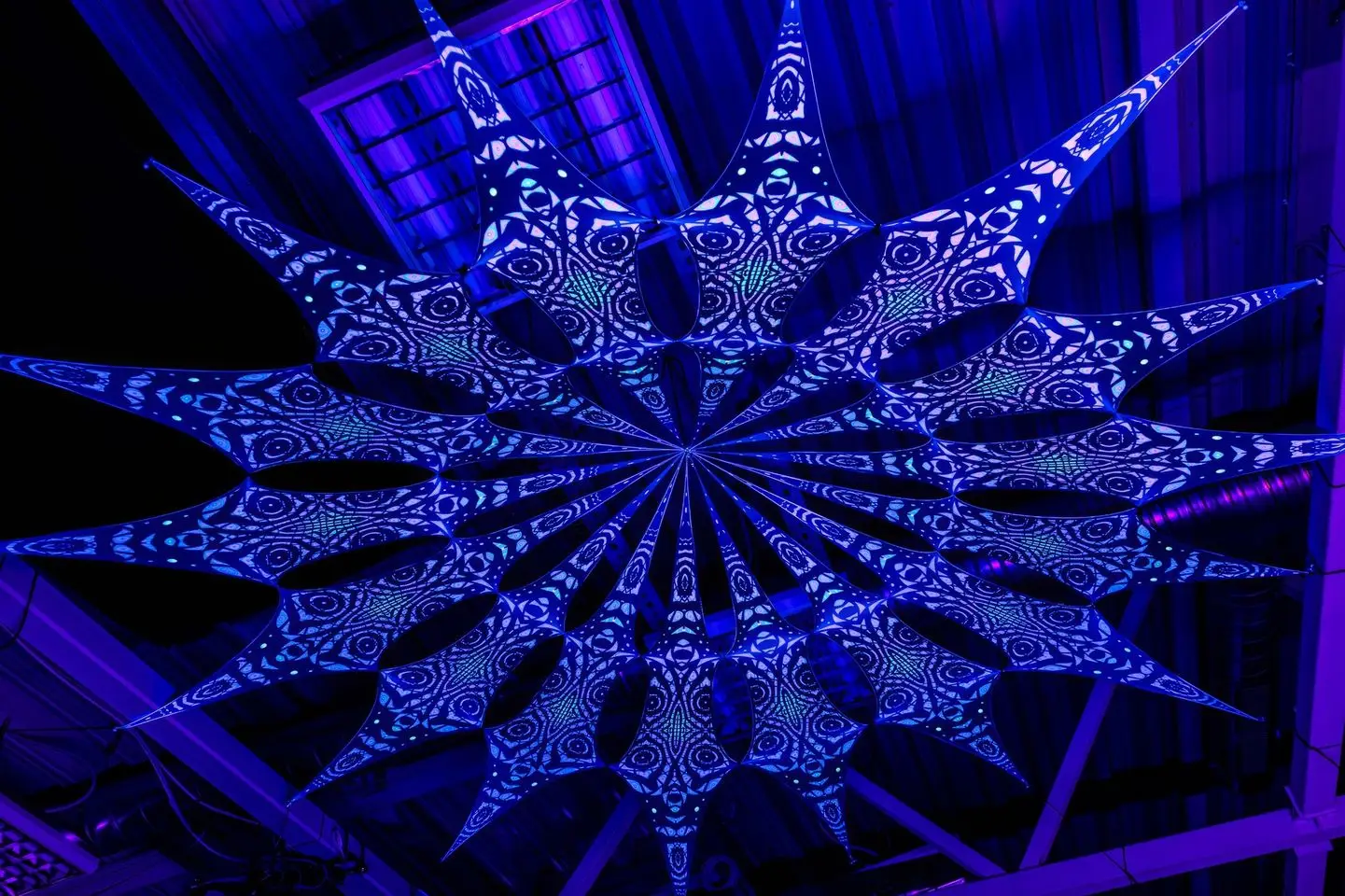Aranea Terrae UV-reactive modular canopy